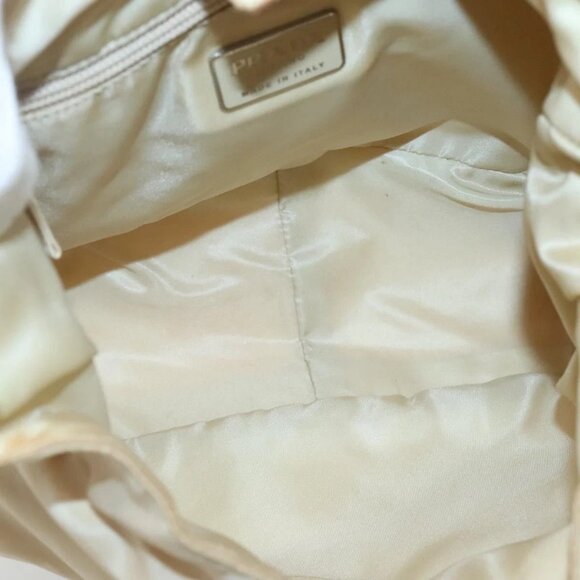 PRADA Shoulder Bag Nylon Plastic Cream Clear - Picture 9 of 16